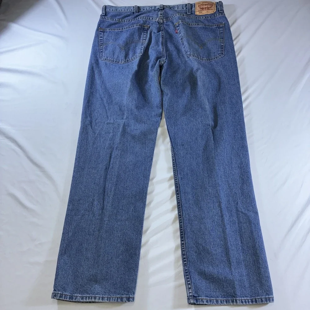 Levi's Regular Fit 505 Y2K Black Batwing VTG Jeans Men's 38x30 Blue